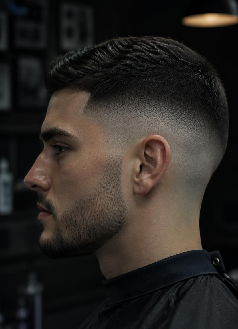 Corte degradê com acabamento preciso
